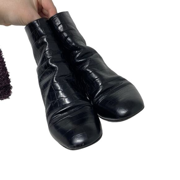 Tamara Mellon Vadim Leather Croc Bootie Size 39 or US 9 - Picture 8 of 15